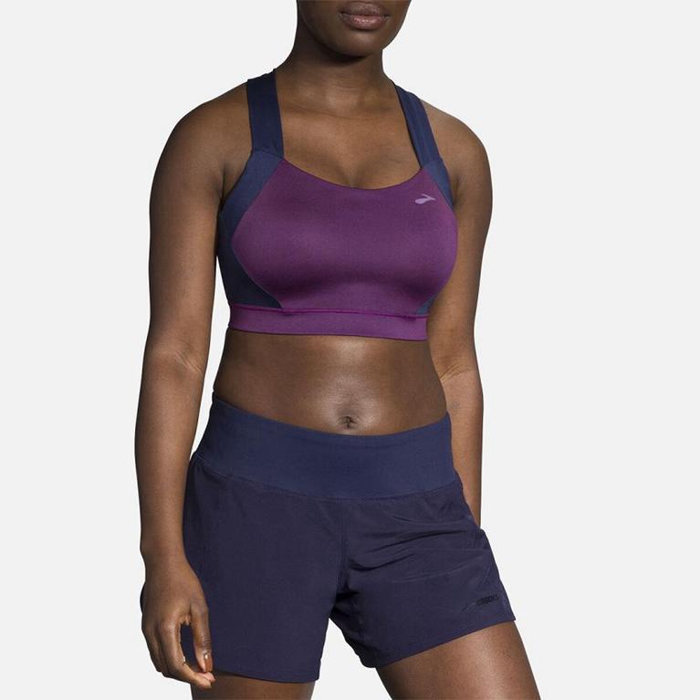 Brooks UPHOLD CROSSBACK Running Bra Womens Online - Purple (BMZ478129)